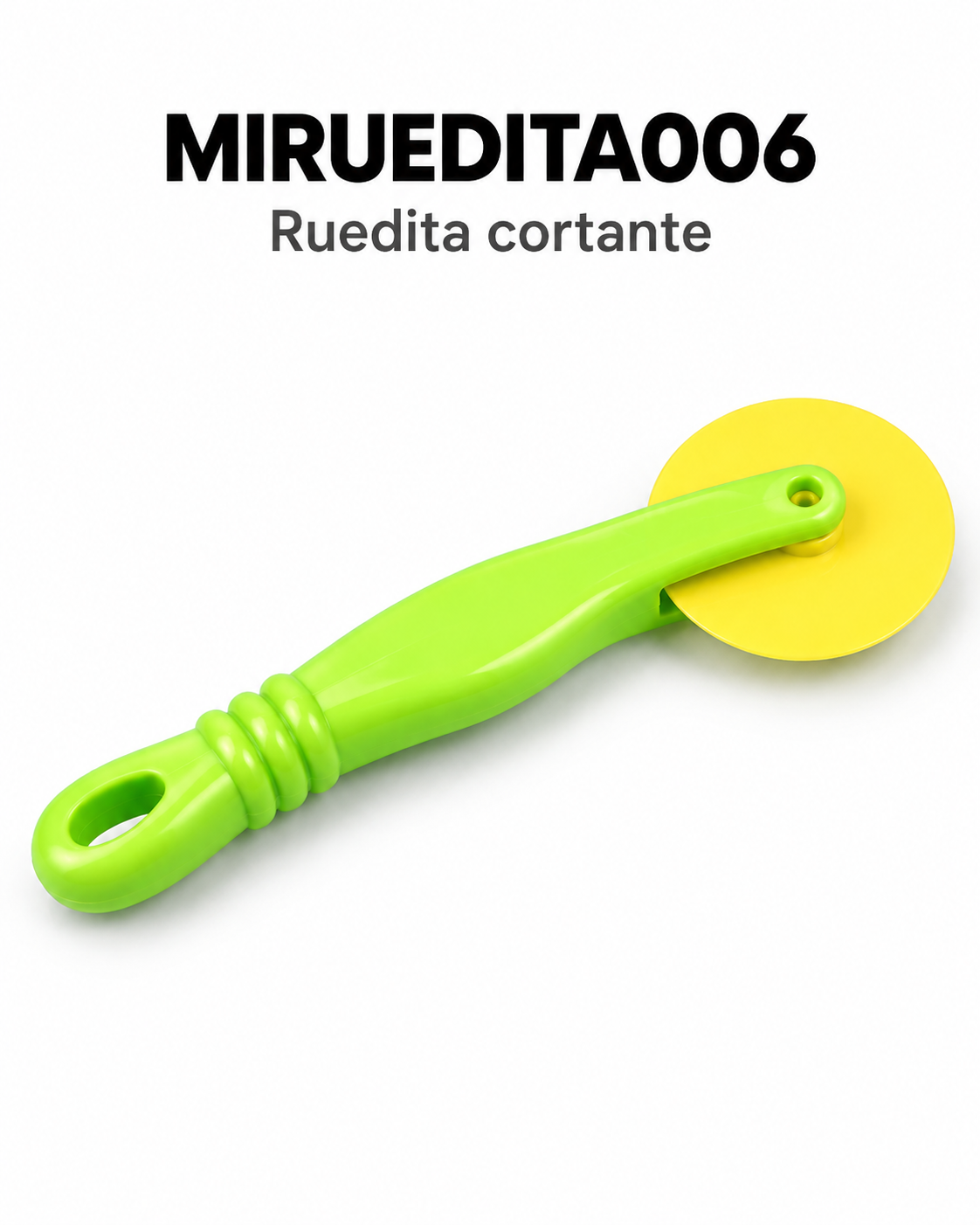 Ruedita cortante 17,8 cm para masa y plastilina vista 2