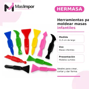 Juego de herramientas para masas infantiles